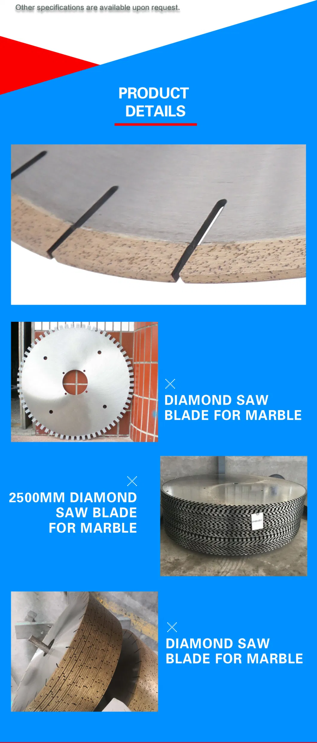 350mm Diamond Saw Blade Non Silent Marble Cutting Blade