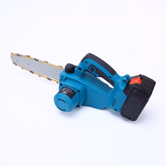 10-Zoll-Elektrosäge-Kettensäge, 2000 W, wiederaufladbarer bürstenloser Motor, Holzbearbeitungsschneider, Gartenwerkzeug für 18-V-Batterie